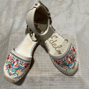 Sam Edelman Jimmie Peacock Embroidered Espadrille Flats